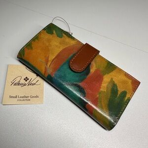 PATRICIA NASH Nazari Bifold Leather Wallet WATERCOLOR BUTTERFLY  NWT !
